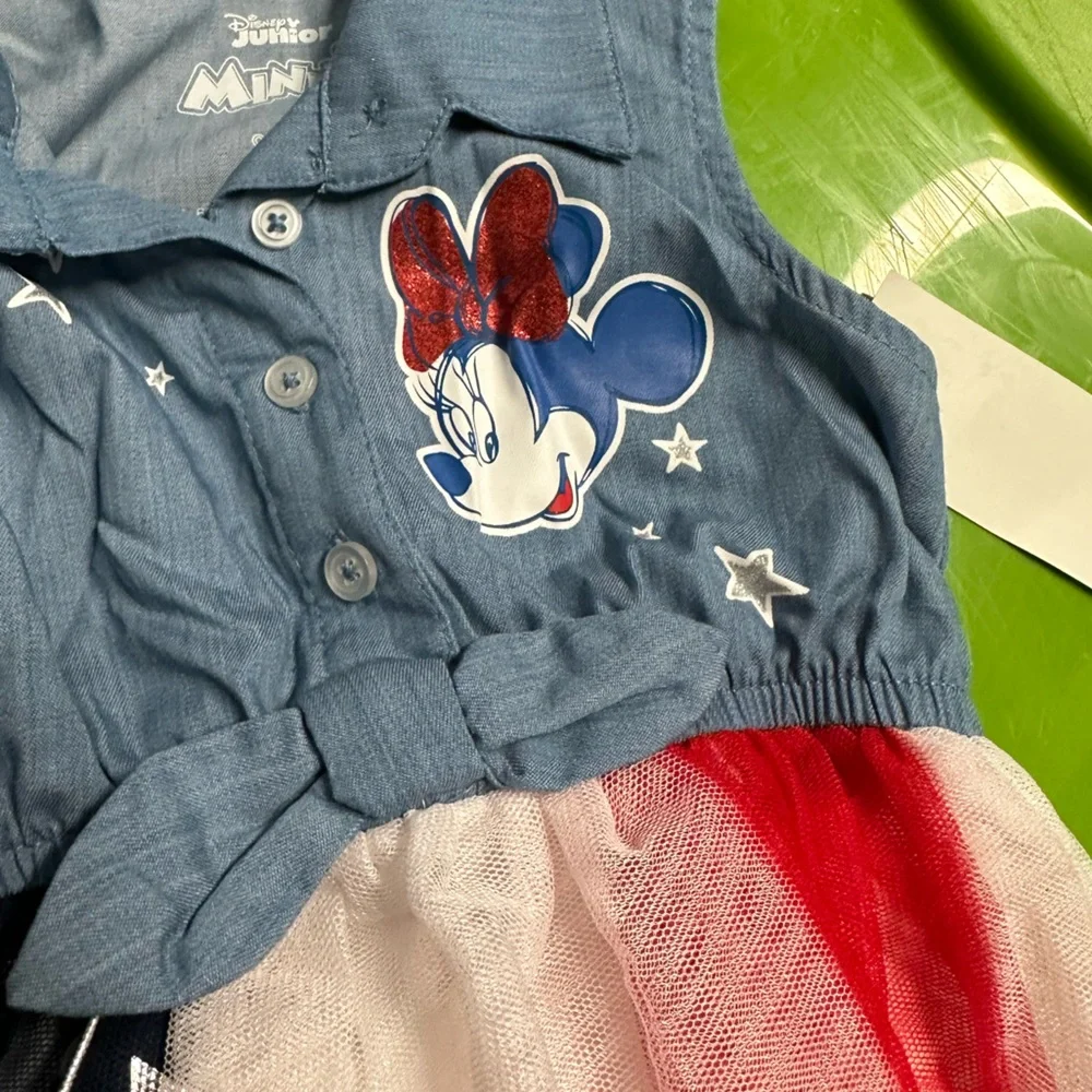 Disney Minnie Mouse Chambray Sleeveless Americana Dress